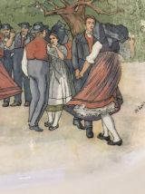 Plat rectangulaire faïence de Sarreguemines 