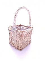 Lot de 2 petit panier/ bougeoir avec contenant en verre, neu