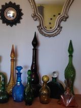 carafe italienne pointes de diamant avec bouchon flamme