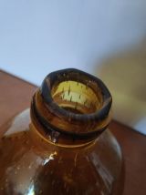 carafe ambrée verre bullé arrondie