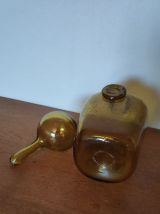 carafe ambrée verre bullé arrondie