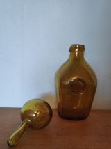 carafe ambrée verre bullé arrondie