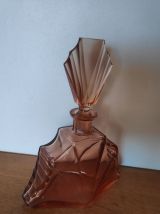 carafe art déco rose avec bouchon d'origine