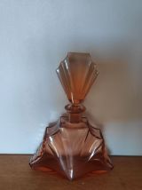 carafe art déco rose avec bouchon d'origine