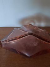 carafe art déco rose avec bouchon d'origine