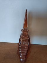 carafe art déco rose avec bouchon d'origine