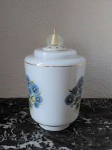 Jolie suspension en opaline (fleurs bleues) 