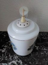 Jolie suspension en opaline (fleurs bleues) 