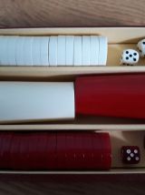 Jeu de jacquet ou backgammon coffret effet peau de serpent