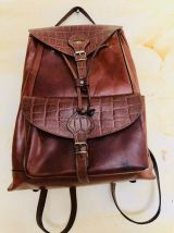 Sac à dos en cuir vintage 