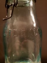 lot de 3 bocaux vintage en verre vert 