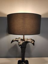 lampe palmier en céramique noire