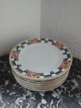 Assiettes à dessert - Raynaud Limoges (art déco)