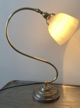 ANCIENNE LAMPE DE BUREAU COL DE CYGNE 1930 ART DECO
