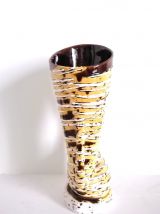 Grand vase vintage style Capron écume de mer 1960