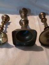 LOT 3 anciens bougeoirs 