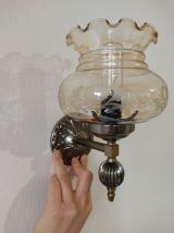 Applique murale vintage en verre