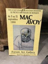 Affiche originale exposition Mac Avoy 1980