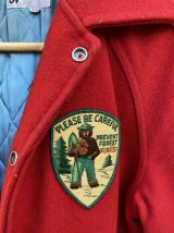 Varsity jacket Smokey Bear rouge 