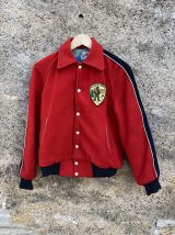 Varsity jacket Smokey Bear rouge 