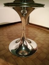Table ovale vintage en verre fumé par Gastone Rinaldi, 1970