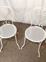 Paire de chaises vintage fer forgé par Mathieu Mategot 1960