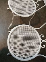 Paire de chaises vintage fer forgé par Mathieu Mategot 1960