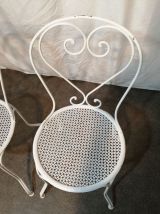 Paire de chaises vintage fer forgé par Mathieu Mategot 1960