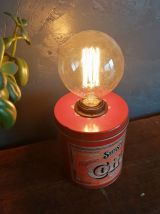 Lampe vintage lampe chevet bureau métal ronde "Coffee"