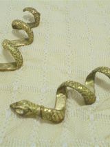 Paire de serpents dorés