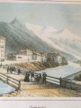 Litho Muller Deroy modèle Chamouny Hotel Royal et de l'Union