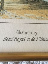 Litho Muller Deroy modèle Chamouny Hotel Royal et de l'Union