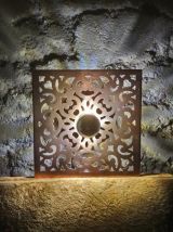 Applique murale carrée récup' "Arabesque"