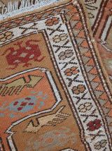 Tapis vintage Turc Oushak fait main, 1C520