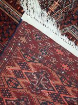 Tapis vintage Turkmène Hachli fait main, 1C562