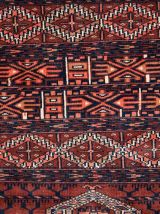 Tapis vintage Turkmène Hachli fait main, 1C562