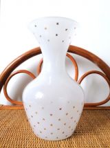 Vase en verre opalin aux étoiles 