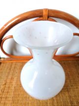 Vase en verre opalin aux étoiles 