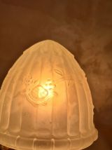  grande Lampe  bronze Napoléon III  globe sculpté  moulé opa