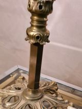  grande Lampe  bronze Napoléon III  globe sculpté  moulé opa
