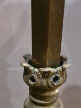  grande Lampe  bronze Napoléon III  globe sculpté  moulé opa