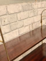 etagere 1960 chrome doré   et  belle tablettes