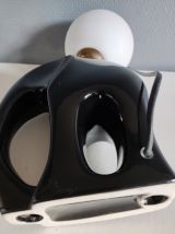 lampe en céramique avec globe opaline