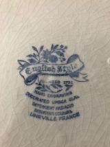 5 assiettes roses luneville 