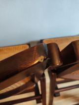 chaises pliantes avec cannage sur assise et dossier