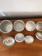Set de 6 pots à épicerie en aluminium