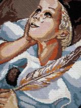 Tapis vintage Français tapisserie fait main, 1C605