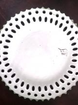 Paire d'assiettes ajourées faïence Martres Tolosane