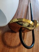 applique laiton et opaline blanche