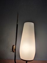 applique laiton et opaline blanche